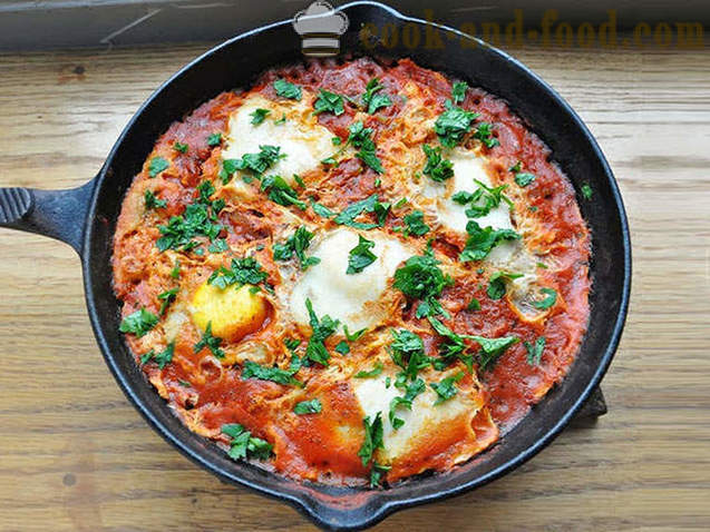 Receta shakshuka revueltos con una foto