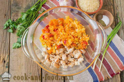 Cazuela de verduras con arroz y pollo