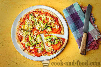 Receta de pizza con calabacín y setas