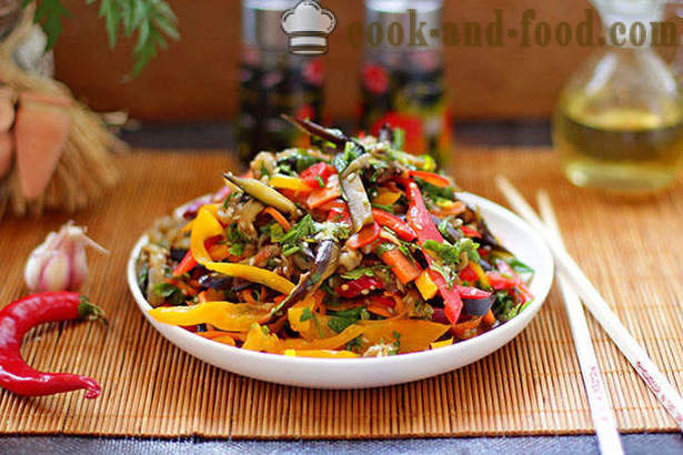 Receta de ensalada de berenjenas y verduras en Coreano