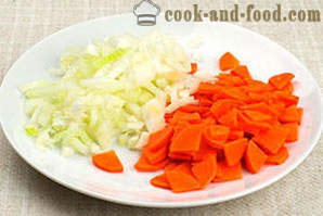 Sopa vegetal con la carne y el arroz
