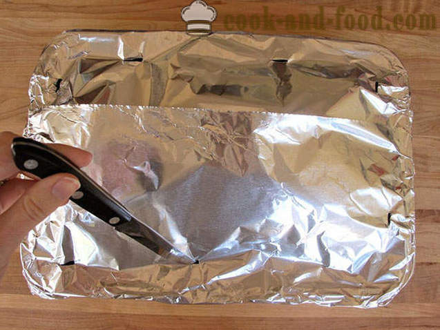 Pollo al horno en papel de aluminio