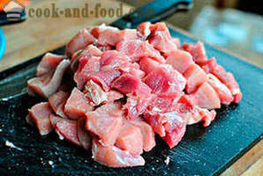 Carne de cerdo braseado con calabacín