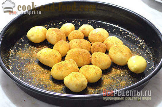 Piernas de pollo con patatas en el horno