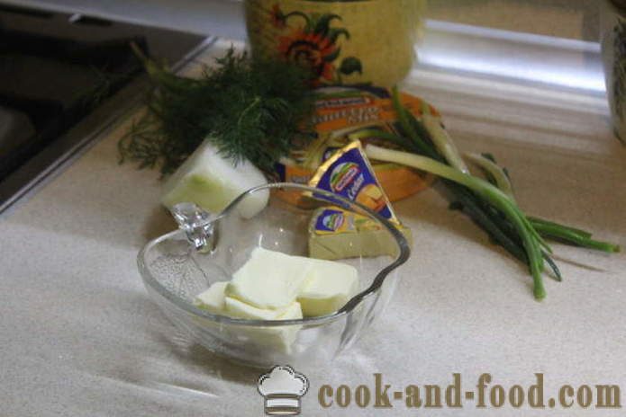 Rollitos de queso con ajo y cebolla - cómo hacer panecillos con queso y ajo, con un paso a paso las fotos de la receta