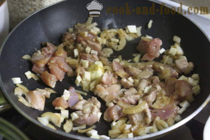 Pimientos rellenos de carne picada con apio picado - pimientos rellenos horneados como en el horno, con un paso a paso fotos de la receta