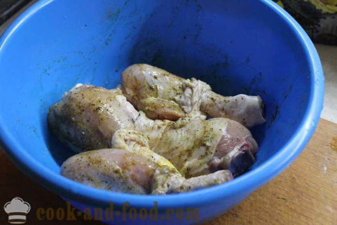 Muslo de pollo rellenas en el horno - cómo cocinar un delicioso muslos de pollo, un paso a paso de la receta fotos