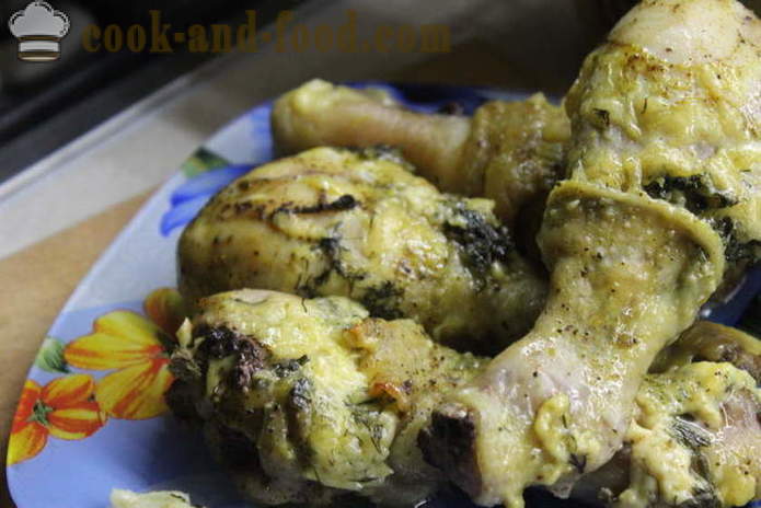 Muslo de pollo rellenas en el horno - cómo cocinar un delicioso muslos de pollo, un paso a paso de la receta fotos
