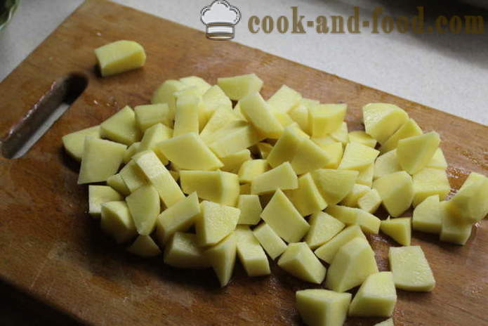 Sopa de patatas con albóndigas y la pasta de tomate - cómo cocinar sopa de tomate con albóndigas, con un paso a paso las fotos de la receta