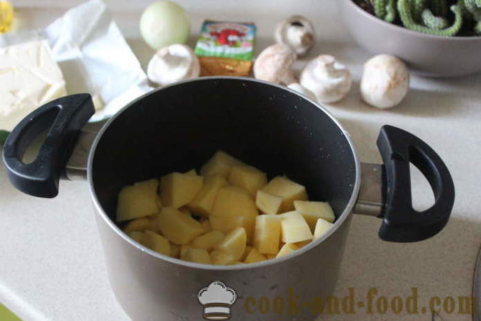 Sopa de hongos con queso - cómo cocinar sopa de queso con champiñones derecha rápida sabroso, con un paso a paso las fotos de la receta