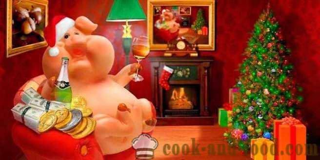 Cócteles de Navidad y bebidas en el 2019 Año del Cerdo - lo que las bebidas para beber en la víspera de Año Nuevo 2019 de Año Nuevo Recetas: alcohólicas y refrescos para los niños y embarazadas