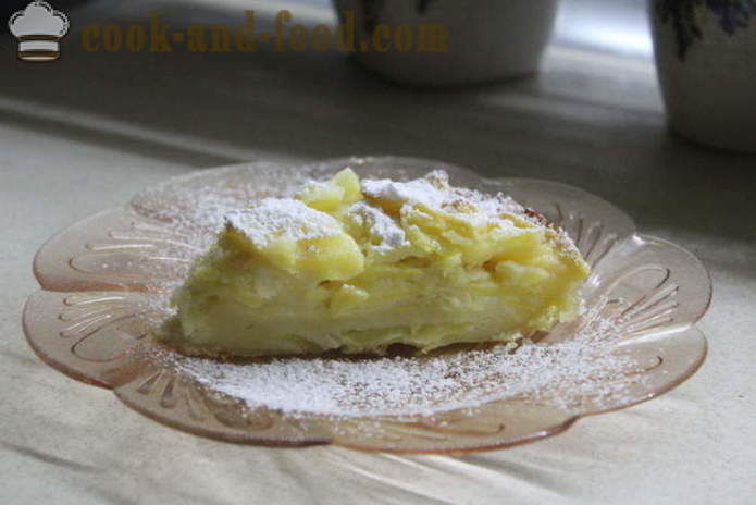 Tarta de manzana sencilla con leche de jengibre - cómo hornear un pastel de manzana con jengibre en el horno, con un paso a paso las fotos de la receta