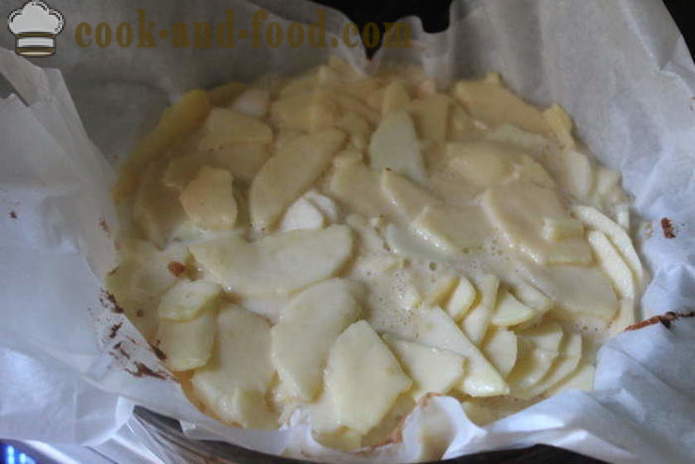 Tarta de manzana sencilla con leche de jengibre - cómo hornear un pastel de manzana con jengibre en el horno, con un paso a paso las fotos de la receta