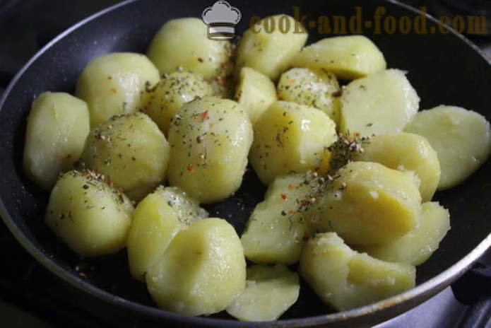Ensalada de seta caliente con patatas - cómo hacer una ensalada de patata caliente con setas, un paso a paso de la receta fotos