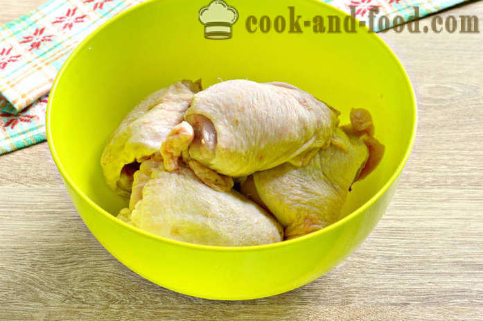 Muslos de pollo en el horno - la forma de cocinar los muslos de pollo en mayonesa y salsa de soja, un paso a paso de la receta fotos