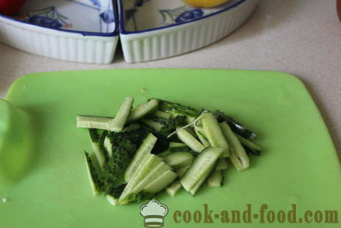 Ensalada de vegetales con queso feta - cómo preparar una ensalada con queso feta y verduras, con un paso a paso las fotos de la receta