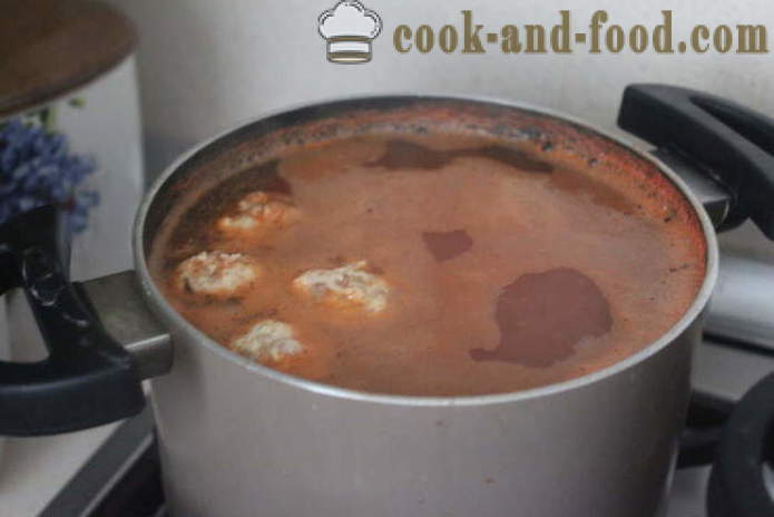 Sencilla sopa de lentejas rojas con las albóndigas y tomate - cómo cocinar sopa de lentejas rojas, con un paso a paso las fotos de la receta
