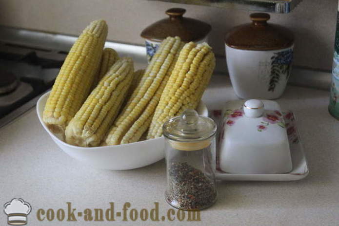 El maíz cocido en el horno en papel de aluminio - la forma de cocinar el maíz en la mazorca en el horno, con un paso a paso las fotos de la receta