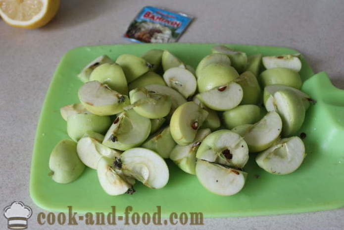 Compota de manzana con las manzanas frescas de limón - cómo cocinar compota de manzana de manzanas frescas, un paso a paso de la receta fotos