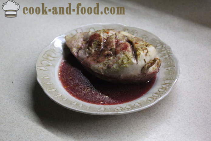 Jugosa pechuga de pollo al horno con crema agria - cómo cocinar un delicioso pechugas de pollo, una fotos paso a paso de la receta