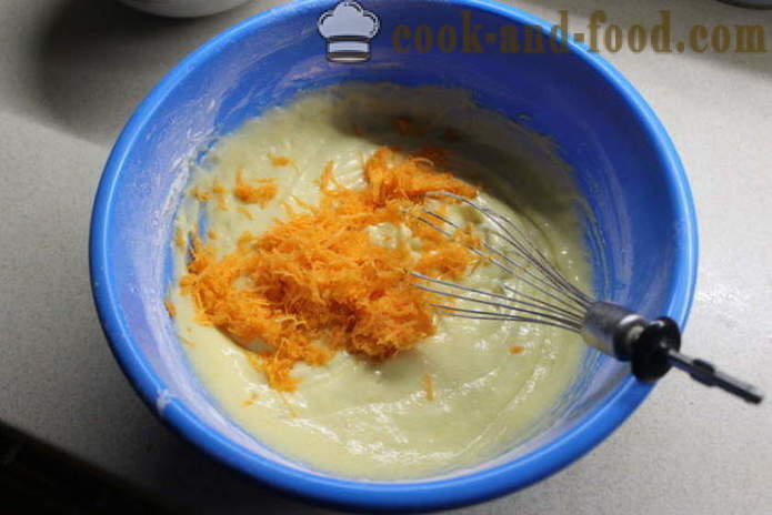 Pastel de zanahoria con cáscara de naranja - cómo hornear un pastel de naranja y zanahoria, con un paso a paso las fotos de la receta