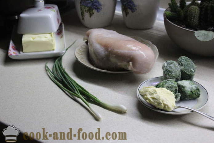 Rollo de pollo hecho en casa relleno de espinacas - cómo hacer rollos de pechuga de pollo en el horno, con un paso a paso las fotos de la receta