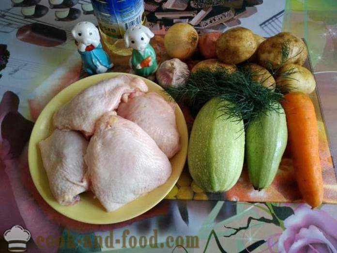 Estofado de ternera con patatas y calabacines - cómo cocinar un delicioso guiso de verduras con calabacín, un paso a paso de la receta fotos