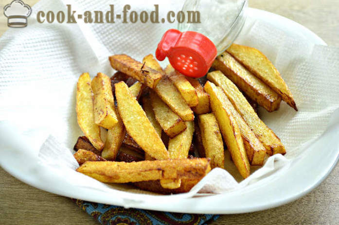 Patatas fritas en McDonalds - Cómo cocinar las patatas fritas en la sartén, un paso a paso de la receta fotos