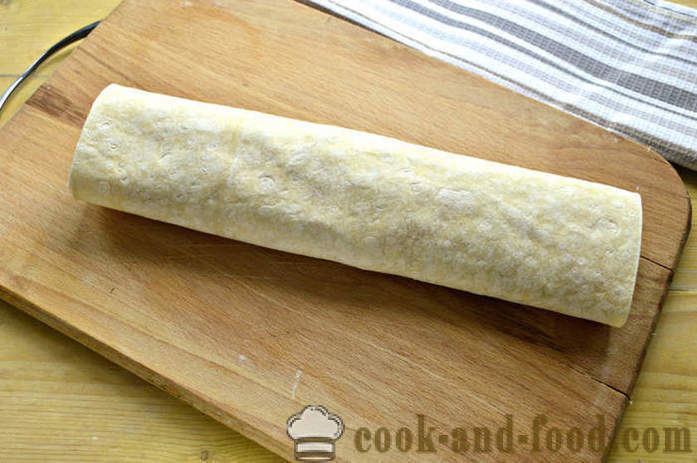 Aperitivo de pan de pita con salchicha - cómo hacer bollo de pan de pita relleno de salchicha, un paso a paso de la receta fotos