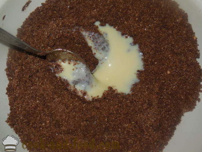 Pastel de chocolate casero con patatas de leche condensada - Cómo cocinar un pastel de patatas, fotos paso a paso de la receta