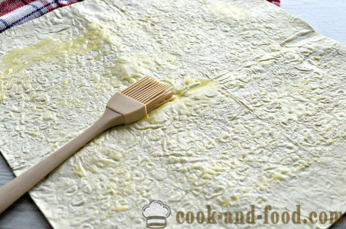 Strudel de manzana Lavash - cómo cocinar strudel de pita en el horno, con un paso a paso las fotos de la receta