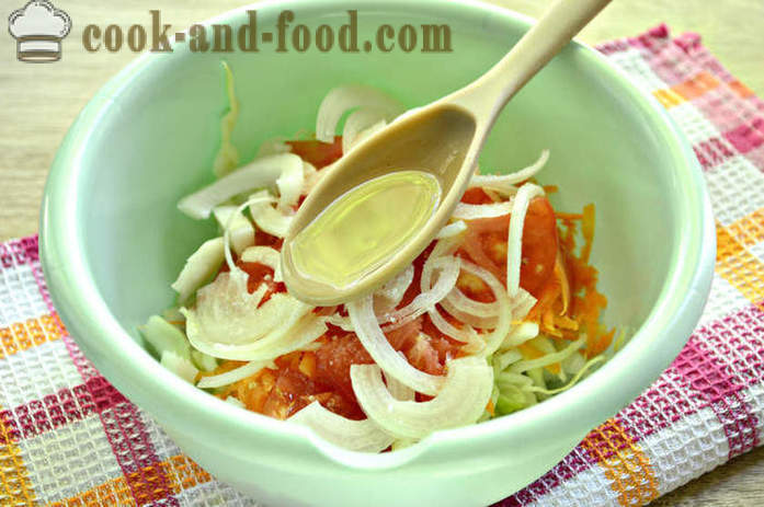 Paso a paso la receta foto de deliciosa ensalada de col y zanahoria fresca - cómo cocinar una deliciosa ensalada de col y zanahoria joven