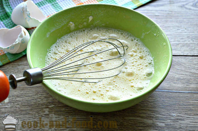 Rollos de huevo con el almidón y la mayonesa - cómo hacer panqueques para la ensalada de huevo, un paso a paso de la receta fotos
