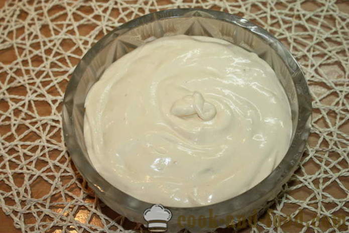 Cuajada de crema tiramisú sin huevo - cómo hacer tiramisú pastel de crema, un paso a paso de la receta fotos
