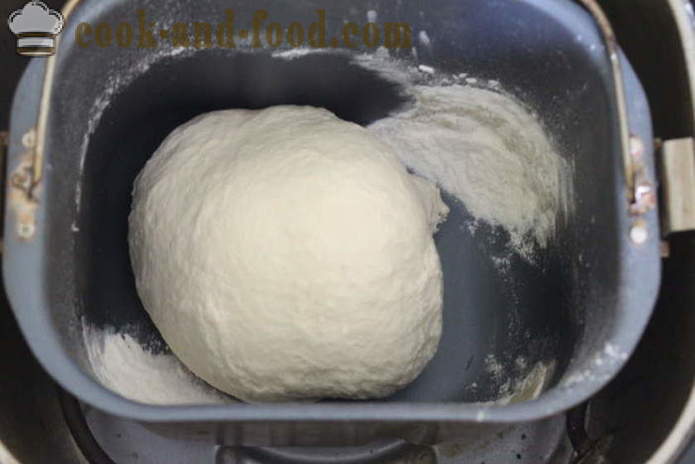 El pan blanco lechoso en la máquina de pan - a hornear el pan en la leche, un paso a paso de la receta fotos