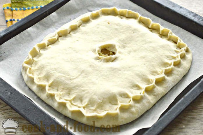 Pastel de levadura magra con col - cómo hornear un pastel sin carne col en el horno, con un paso a paso las fotos de la receta