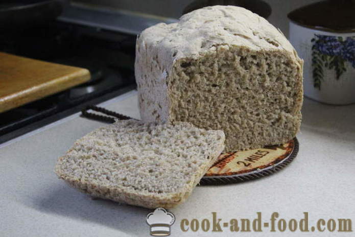 Pan rústico en el fabricante de pan de centeno y harina de trigo integral - cómo hacer pan de diferentes tipos de harina en el horno de pan, un paso a paso de la receta fotos