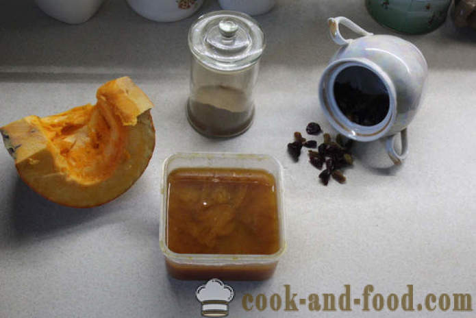 Calabaza al horno con miel, frutos secos y especias - cómo cocer al horno las rebanadas de calabaza en el horno, con un paso a paso las fotos de la receta