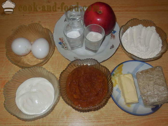 Pan de jengibre con las manzanas y Turrón - Cómo hacer una casa de pan de jengibre, fotos paso a paso de la receta