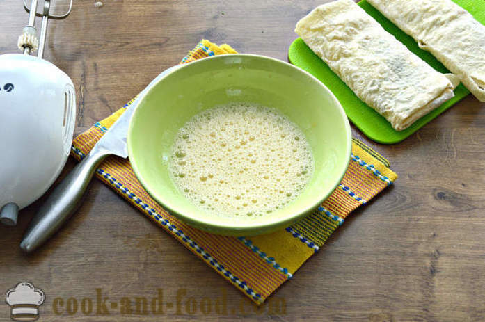 Sobres de pita con queso y hierbas - cómo hacer que los sobres de Lavash con queso, un paso a paso de la receta fotos