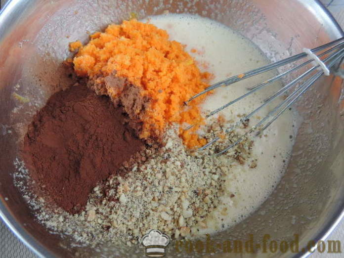 El pastel de zanahoria de chocolate más fácil con aceite vegetal - cómo cocinar pastel de zanahoria en el horno, con un paso a paso las fotos de la receta