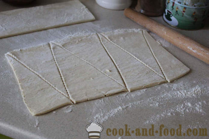 Croissants de hojaldre terminado - cómo hacer croissants con mermelada de la masa, con un paso a paso las fotos de la receta