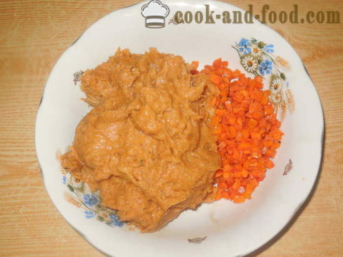 Cazuela de pollo en el horno - cómo cocinar un guiso de pollo picada con arroz, un paso a paso de la receta fotos