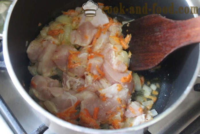 Lenteja Pilaf con el pollo en la leche - tan delicioso para cocinar las lentejas con pollo, un paso a paso de la receta fotos
