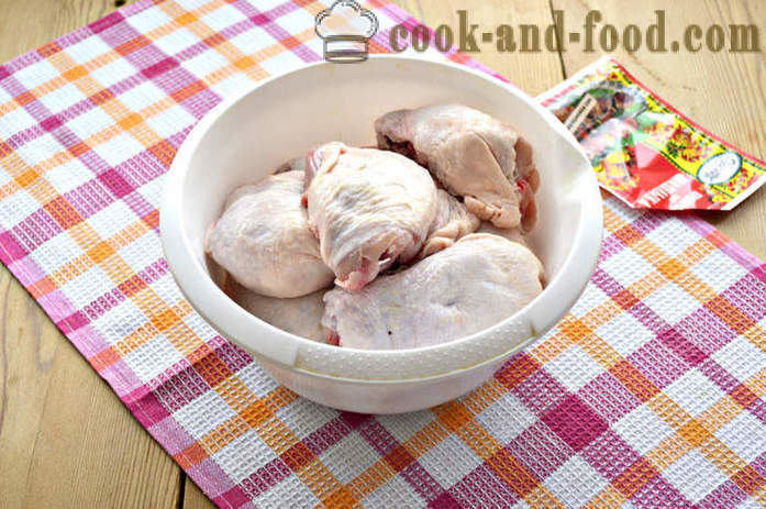 Pollo a la barbacoa deliciosa muslos en la parrilla sobre carbón - a cocinar pollo asado a la parrilla en la parrilla, un paso a paso de la receta fotos