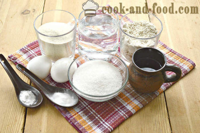 Pie-maná en el agua con los huevos - Cómo hacer el maná en el agua en el horno, con un paso a paso las fotos de la receta