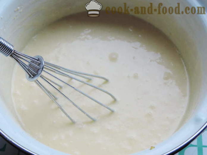 Natillas con crema agria - cómo hacer crema de crema pastelera y crema, un paso a paso de la receta fotos