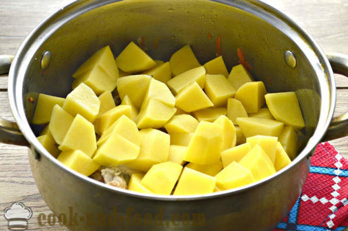 Patatas al horno con pollo - cómo cocinar un delicioso estofado de patatas con pollo, un paso a paso de la receta fotos