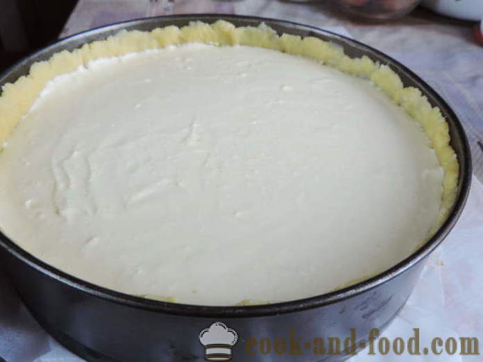 Tarta casera con queso cottage en una masa quebrada - cómo hacer un pastel de queso en casa, paso a paso las fotos de la receta