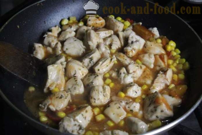 Pollo en salsa agridulce chino - cómo cocinar un pollo en chino, un paso a paso de la receta fotos